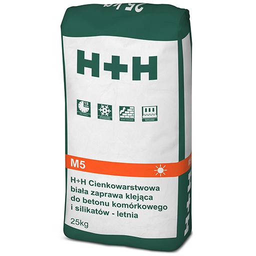 Klej zaprawa klejowa letnia H+H 25kg do betonu komórkowego
