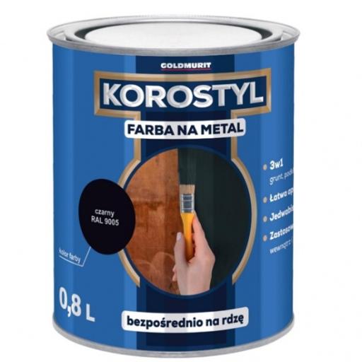 Farba do metalu Korostyl 0,8L niebieska 3w1